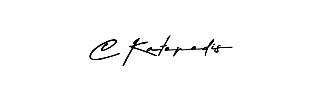 How to make C Katopodis name signature. Use Asem Kandis PERSONAL USE style for creating short signs online. This is the latest handwritten sign. C Katopodis signature style 9 images and pictures png