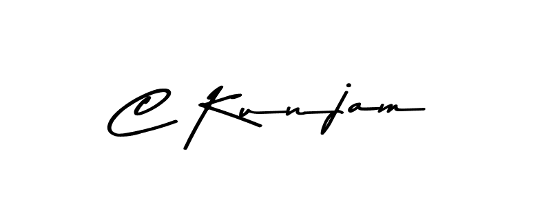 C Kunjam stylish signature style. Best Handwritten Sign (Asem Kandis PERSONAL USE) for my name. Handwritten Signature Collection Ideas for my name C Kunjam. C Kunjam signature style 9 images and pictures png