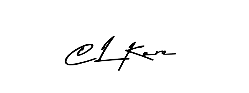 You should practise on your own different ways (Asem Kandis PERSONAL USE) to write your name (C L Kore) in signature. don't let someone else do it for you. C L Kore signature style 9 images and pictures png