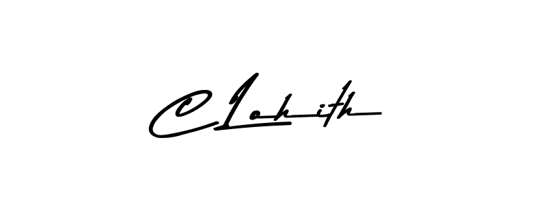 How to make C Lohith name signature. Use Asem Kandis PERSONAL USE style for creating short signs online. This is the latest handwritten sign. C Lohith signature style 9 images and pictures png