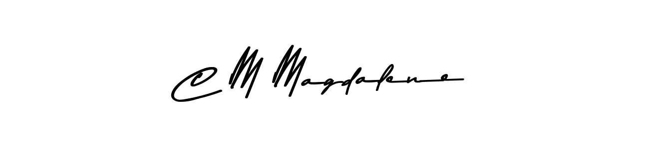 How to make C M Magdalene signature? Asem Kandis PERSONAL USE is a professional autograph style. Create handwritten signature for C M Magdalene name. C M Magdalene signature style 9 images and pictures png