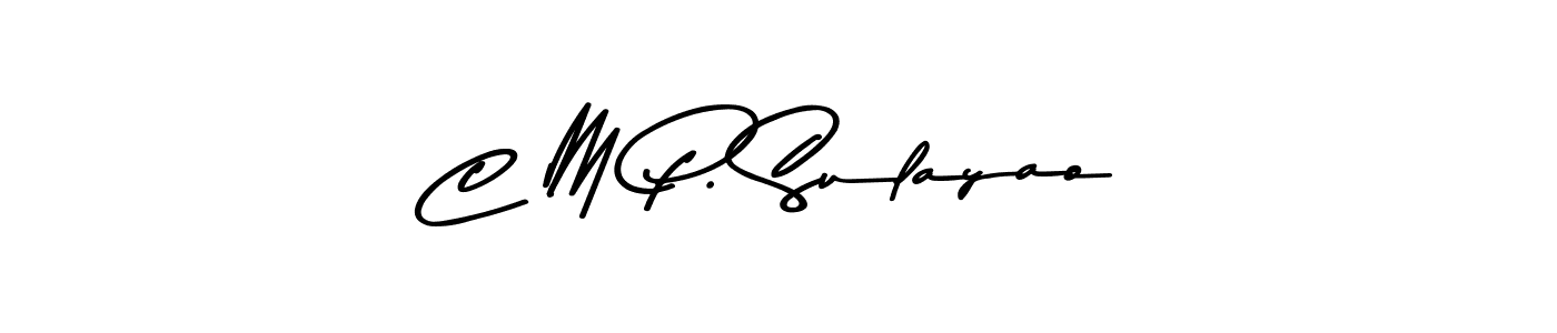 Make a beautiful signature design for name C M P. Sulayao. With this signature (Asem Kandis PERSONAL USE) style, you can create a handwritten signature for free. C M P. Sulayao signature style 9 images and pictures png