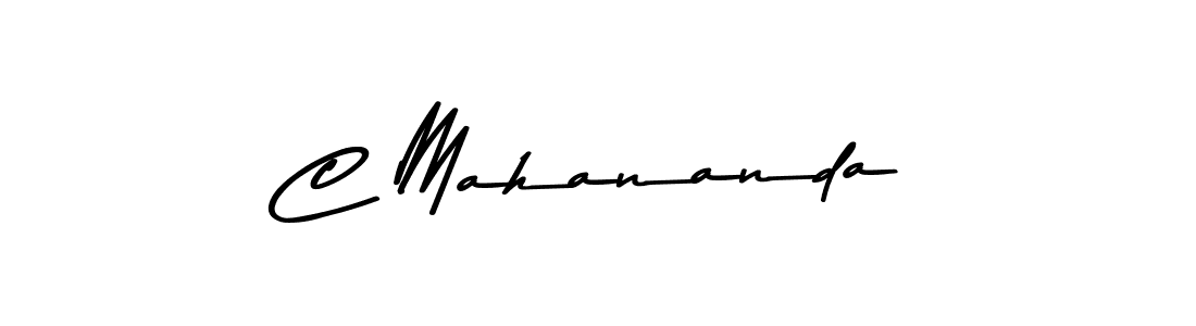 How to make C Mahananda name signature. Use Asem Kandis PERSONAL USE style for creating short signs online. This is the latest handwritten sign. C Mahananda signature style 9 images and pictures png