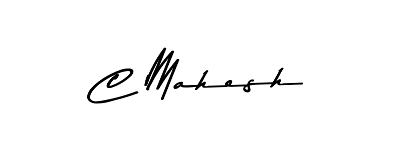 How to make C Mahesh name signature. Use Asem Kandis PERSONAL USE style for creating short signs online. This is the latest handwritten sign. C Mahesh signature style 9 images and pictures png
