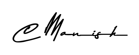 An effortless, minimalist signature concept for C Manish using Asem Kandis PERSONAL USE design. Clean lines that look great on any document. C Manish signature style 9 images and pictures png