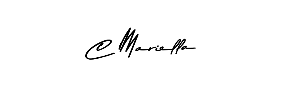 Use a signature maker to create a handwritten signature online. With this signature software, you can design (Asem Kandis PERSONAL USE) your own signature for name C Mariella. C Mariella signature style 9 images and pictures png