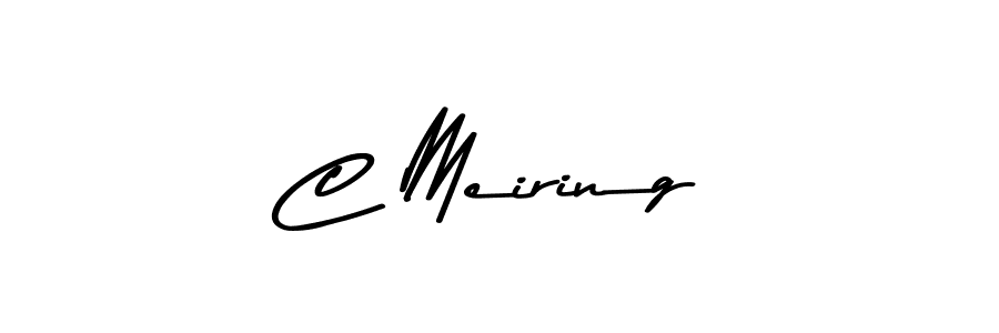 The best way (Asem Kandis PERSONAL USE) to make a short signature is to pick only two or three words in your name. The name C Meiring include a total of six letters. For converting this name. C Meiring signature style 9 images and pictures png