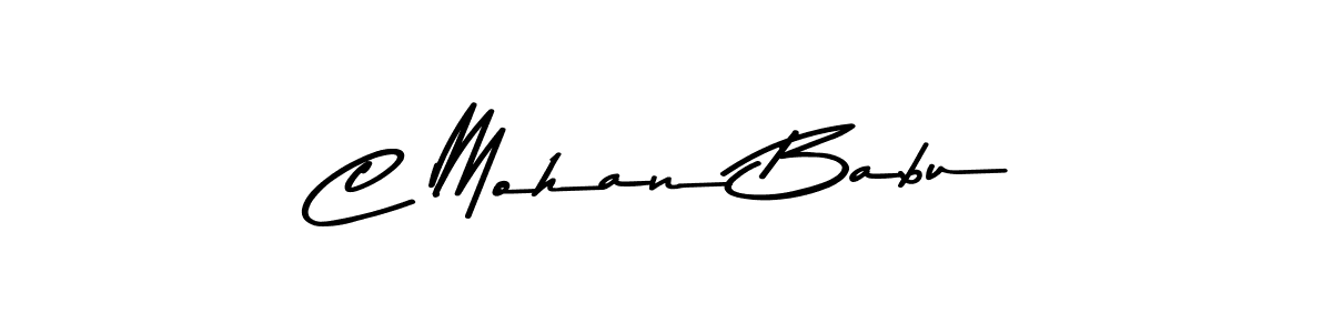 Make a beautiful signature design for name C Mohan Babu. With this signature (Asem Kandis PERSONAL USE) style, you can create a handwritten signature for free. C Mohan Babu signature style 9 images and pictures png