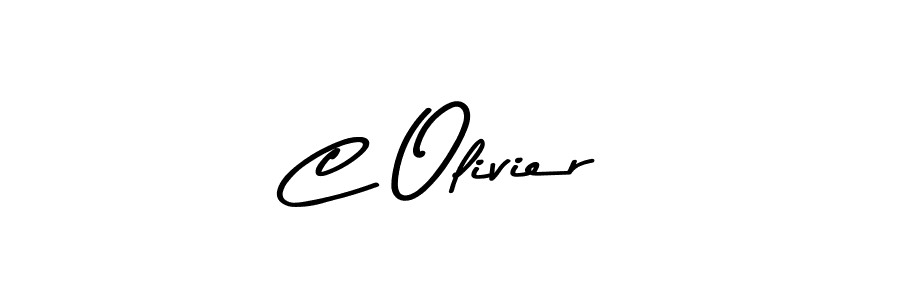 Create a beautiful signature design for name C Olivier. With this signature (Asem Kandis PERSONAL USE) fonts, you can make a handwritten signature for free. C Olivier signature style 9 images and pictures png