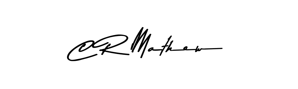 The best way (Asem Kandis PERSONAL USE) to make a short signature is to pick only two or three words in your name. The name C R Mathew include a total of six letters. For converting this name. C R Mathew signature style 9 images and pictures png