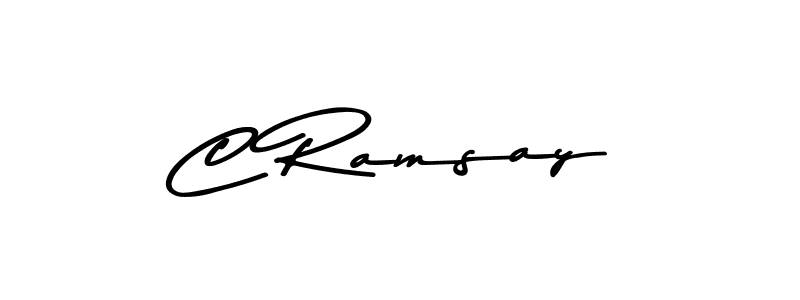 How to make C Ramsay name signature. Use Asem Kandis PERSONAL USE style for creating short signs online. This is the latest handwritten sign. C Ramsay signature style 9 images and pictures png