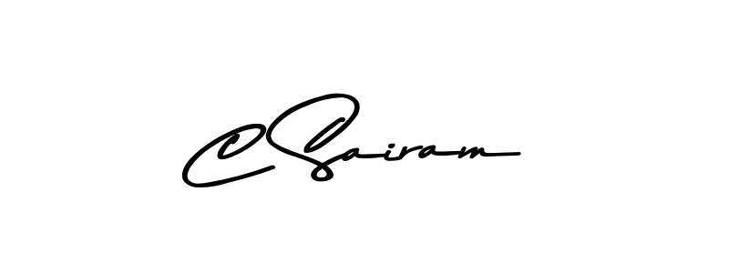 Create a beautiful signature design for name C Sairam. With this signature (Asem Kandis PERSONAL USE) fonts, you can make a handwritten signature for free. C Sairam signature style 9 images and pictures png