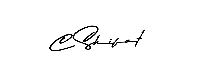 How to make C Shifat name signature. Use Asem Kandis PERSONAL USE style for creating short signs online. This is the latest handwritten sign. C Shifat signature style 9 images and pictures png