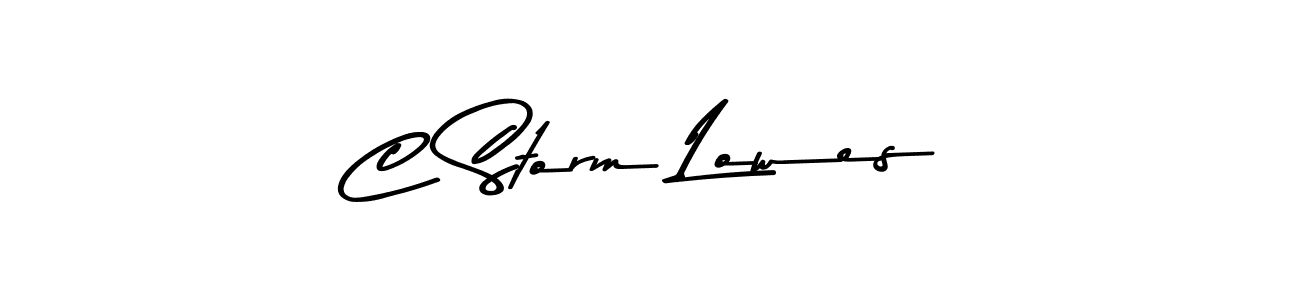 Make a beautiful signature design for name C Storm Lowes. With this signature (Asem Kandis PERSONAL USE) style, you can create a handwritten signature for free. C Storm Lowes signature style 9 images and pictures png