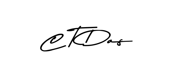 How to make C T Das name signature. Use Asem Kandis PERSONAL USE style for creating short signs online. This is the latest handwritten sign. C T Das signature style 9 images and pictures png