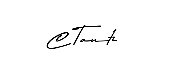 You should practise on your own different ways (Asem Kandis PERSONAL USE) to write your name (C Tanti) in signature. don't let someone else do it for you. C Tanti signature style 9 images and pictures png