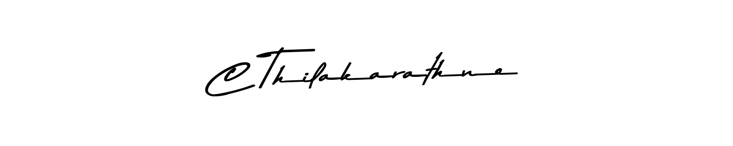 The best way (Asem Kandis PERSONAL USE) to make a short signature is to pick only two or three words in your name. The name C Thilakarathne include a total of six letters. For converting this name. C Thilakarathne signature style 9 images and pictures png