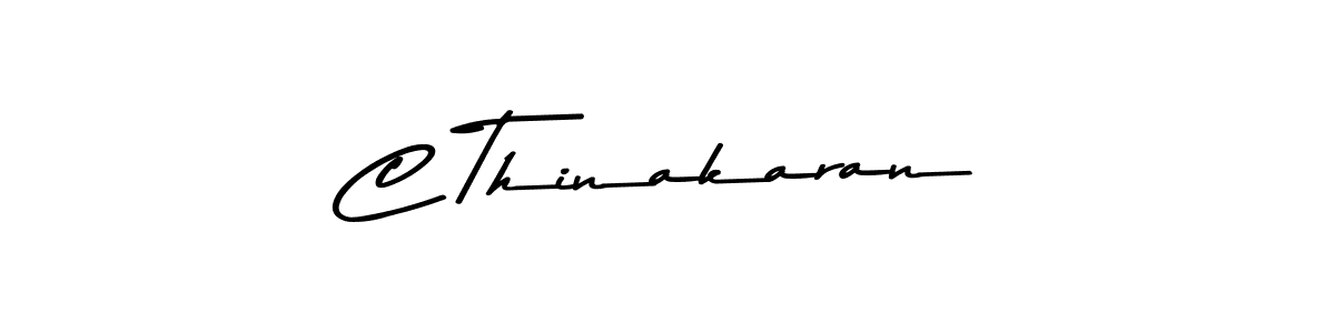 Create a beautiful signature design for name C Thinakaran. With this signature (Asem Kandis PERSONAL USE) fonts, you can make a handwritten signature for free. C Thinakaran signature style 9 images and pictures png