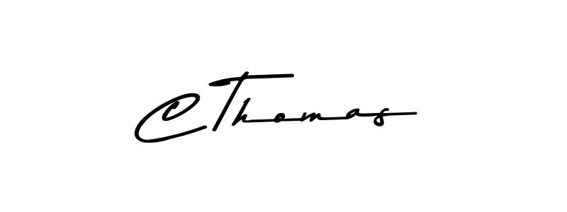 How to make C Thomas name signature. Use Asem Kandis PERSONAL USE style for creating short signs online. This is the latest handwritten sign. C Thomas signature style 9 images and pictures png