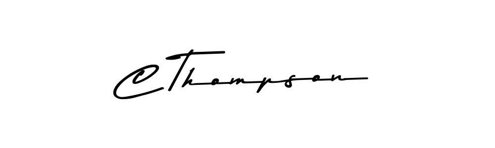 Create a beautiful signature design for name C Thompson. With this signature (Asem Kandis PERSONAL USE) fonts, you can make a handwritten signature for free. C Thompson signature style 9 images and pictures png