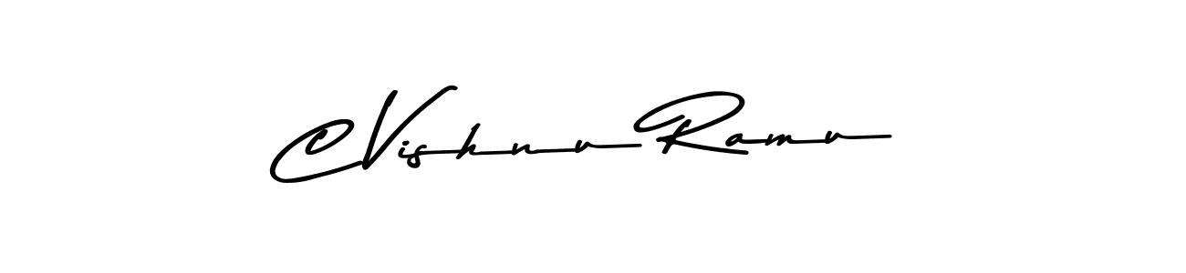 Use a signature maker to create a handwritten signature online. With this signature software, you can design (Asem Kandis PERSONAL USE) your own signature for name C Vishnu Ramu. C Vishnu Ramu signature style 9 images and pictures png