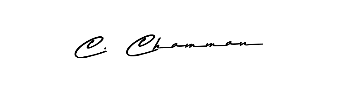 How to make C.  Chamman name signature. Use Asem Kandis PERSONAL USE style for creating short signs online. This is the latest handwritten sign. C.  Chamman signature style 9 images and pictures png