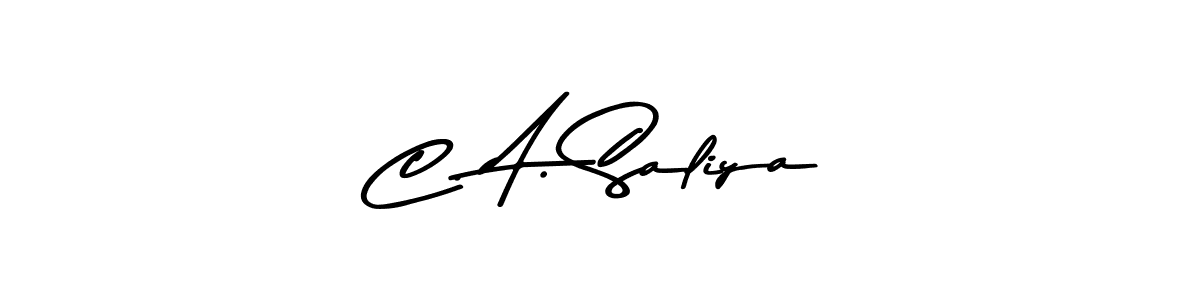 Asem Kandis PERSONAL USE is a professional signature style that is perfect for those who want to add a touch of class to their signature. It is also a great choice for those who want to make their signature more unique. Get C. A. Saliya name to fancy signature for free. C. A. Saliya signature style 9 images and pictures png