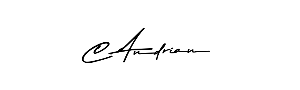 How to make C. Andrian name signature. Use Asem Kandis PERSONAL USE style for creating short signs online. This is the latest handwritten sign. C. Andrian signature style 9 images and pictures png