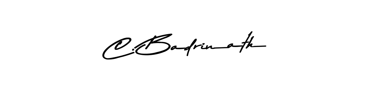 Make a beautiful signature design for name C. Badrinath. With this signature (Asem Kandis PERSONAL USE) style, you can create a handwritten signature for free. C. Badrinath signature style 9 images and pictures png