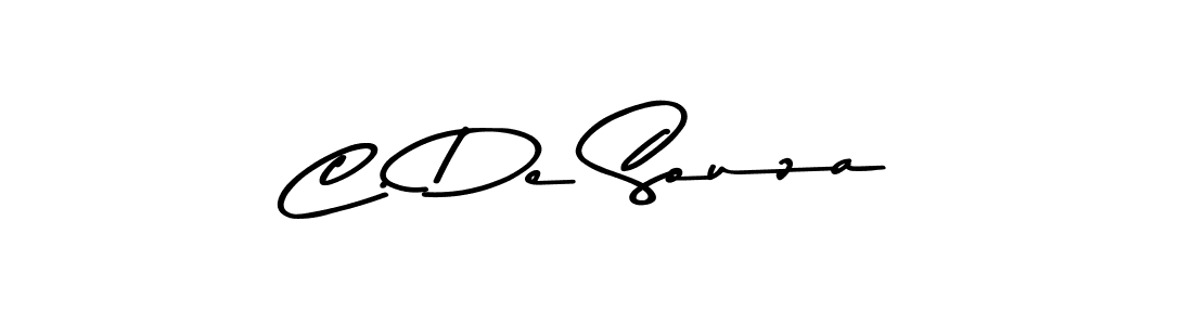 This is the best signature style for the C. De Souza name. Also you like these signature font (Asem Kandis PERSONAL USE). Mix name signature. C. De Souza signature style 9 images and pictures png