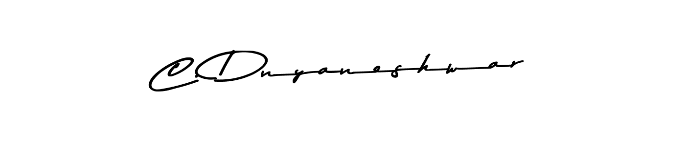 How to make C. Dnyaneshwar name signature. Use Asem Kandis PERSONAL USE style for creating short signs online. This is the latest handwritten sign. C. Dnyaneshwar signature style 9 images and pictures png
