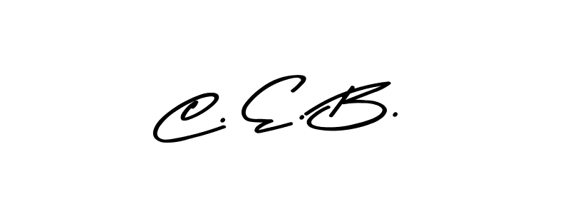 Create a beautiful signature design for name C. E. B.. With this signature (Asem Kandis PERSONAL USE) fonts, you can make a handwritten signature for free. C. E. B. signature style 9 images and pictures png
