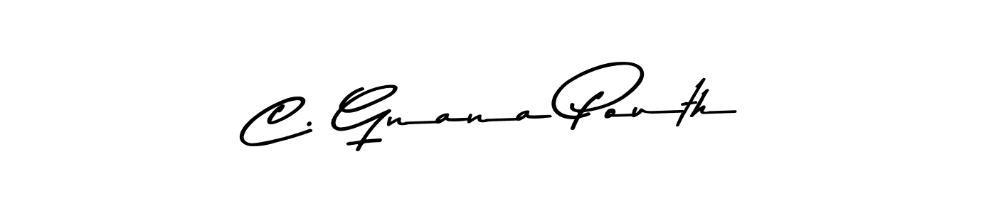 How to make C. Gnana Pouth name signature. Use Asem Kandis PERSONAL USE style for creating short signs online. This is the latest handwritten sign. C. Gnana Pouth signature style 9 images and pictures png