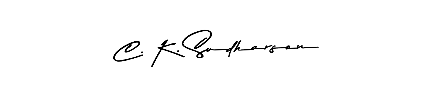 Use a signature maker to create a handwritten signature online. With this signature software, you can design (Asem Kandis PERSONAL USE) your own signature for name C. K. Sudharson. C. K. Sudharson signature style 9 images and pictures png