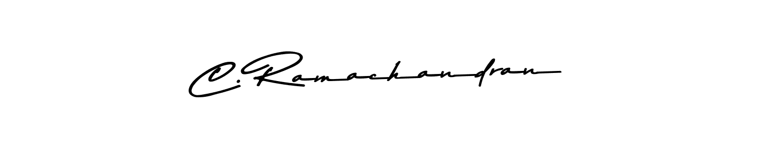 Make a beautiful signature design for name C. Ramachandran. With this signature (Asem Kandis PERSONAL USE) style, you can create a handwritten signature for free. C. Ramachandran signature style 9 images and pictures png