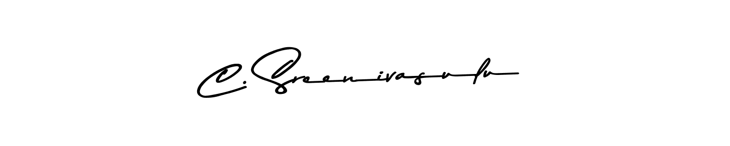Make a beautiful signature design for name C. Sreenivasulu. With this signature (Asem Kandis PERSONAL USE) style, you can create a handwritten signature for free. C. Sreenivasulu signature style 9 images and pictures png