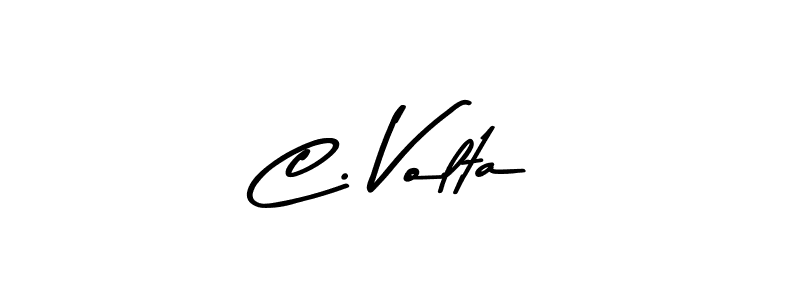 Design your own signature with our free online signature maker. With this signature software, you can create a handwritten (Asem Kandis PERSONAL USE) signature for name C. Volta. C. Volta signature style 9 images and pictures png