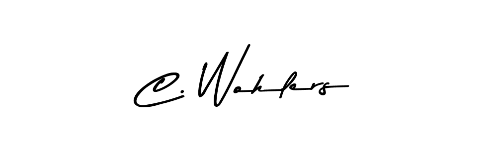 This is the best signature style for the C. Wohlers name. Also you like these signature font (Asem Kandis PERSONAL USE). Mix name signature. C. Wohlers signature style 9 images and pictures png