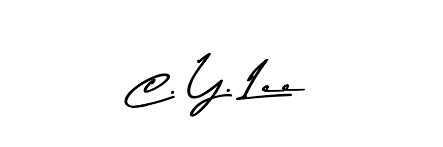 The best way (Asem Kandis PERSONAL USE) to make a short signature is to pick only two or three words in your name. The name C. Y. Lee include a total of six letters. For converting this name. C. Y. Lee signature style 9 images and pictures png