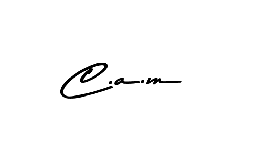 Create a beautiful signature design for name C.a.m. With this signature (Asem Kandis PERSONAL USE) fonts, you can make a handwritten signature for free. C.a.m signature style 9 images and pictures png