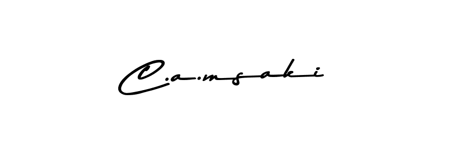 Use a signature maker to create a handwritten signature online. With this signature software, you can design (Asem Kandis PERSONAL USE) your own signature for name C.a.msaki. C.a.msaki signature style 9 images and pictures png