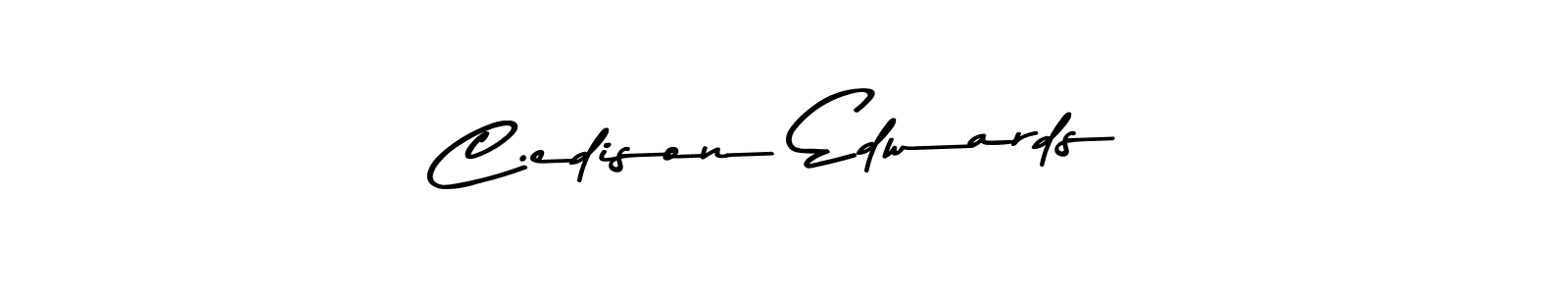 The best way (Asem Kandis PERSONAL USE) to make a short signature is to pick only two or three words in your name. The name C.edison Edwards include a total of six letters. For converting this name. C.edison Edwards signature style 9 images and pictures png