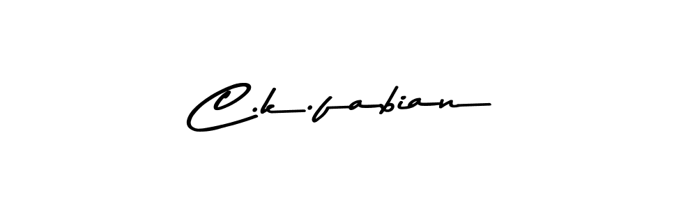 Asem Kandis PERSONAL USE is a professional signature style that is perfect for those who want to add a touch of class to their signature. It is also a great choice for those who want to make their signature more unique. Get C.k.fabian name to fancy signature for free. C.k.fabian signature style 9 images and pictures png