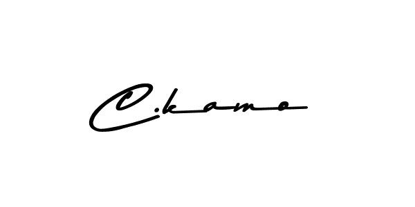 Create a beautiful signature design for name C.kamo. With this signature (Asem Kandis PERSONAL USE) fonts, you can make a handwritten signature for free. C.kamo signature style 9 images and pictures png