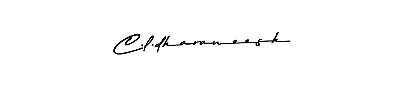 The best way (Asem Kandis PERSONAL USE) to make a short signature is to pick only two or three words in your name. The name C.l.dharaneesh include a total of six letters. For converting this name. C.l.dharaneesh signature style 9 images and pictures png