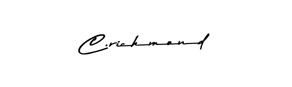 You should practise on your own different ways (Asem Kandis PERSONAL USE) to write your name (C.richmond) in signature. don't let someone else do it for you. C.richmond signature style 9 images and pictures png