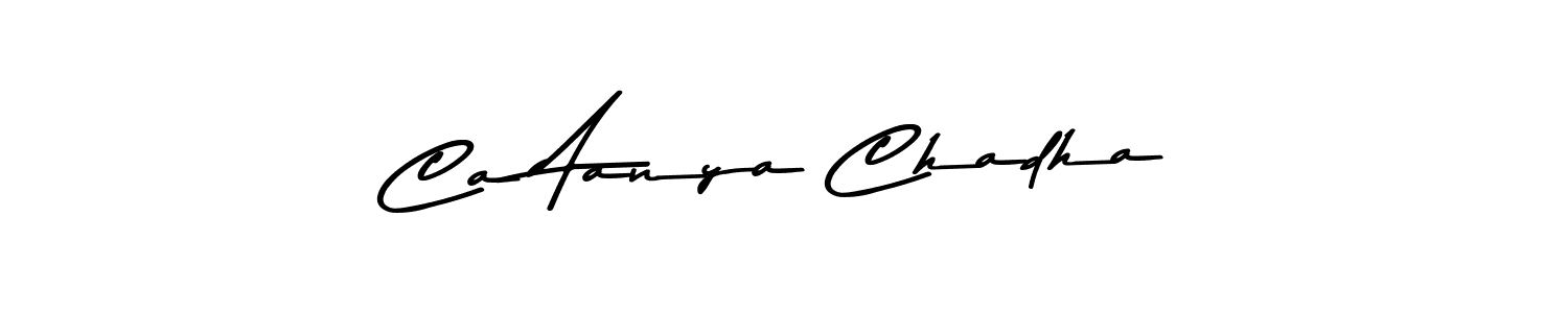 How to make Ca Aanya Chadha signature? Asem Kandis PERSONAL USE is a professional autograph style. Create handwritten signature for Ca Aanya Chadha name. Ca Aanya Chadha signature style 9 images and pictures png