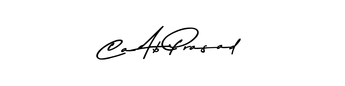 How to make Ca Ab Prasad name signature. Use Asem Kandis PERSONAL USE style for creating short signs online. This is the latest handwritten sign. Ca Ab Prasad signature style 9 images and pictures png