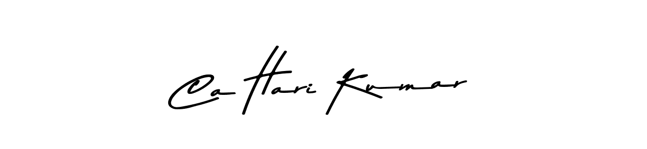 Create a beautiful signature design for name Ca Hari Kumar. With this signature (Asem Kandis PERSONAL USE) fonts, you can make a handwritten signature for free. Ca Hari Kumar signature style 9 images and pictures png