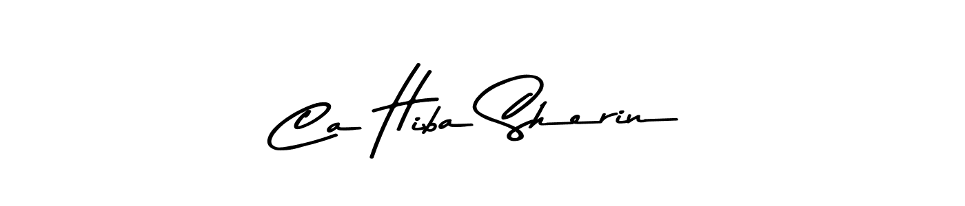 The best way (Asem Kandis PERSONAL USE) to make a short signature is to pick only two or three words in your name. The name Ca Hiba Sherin include a total of six letters. For converting this name. Ca Hiba Sherin signature style 9 images and pictures png